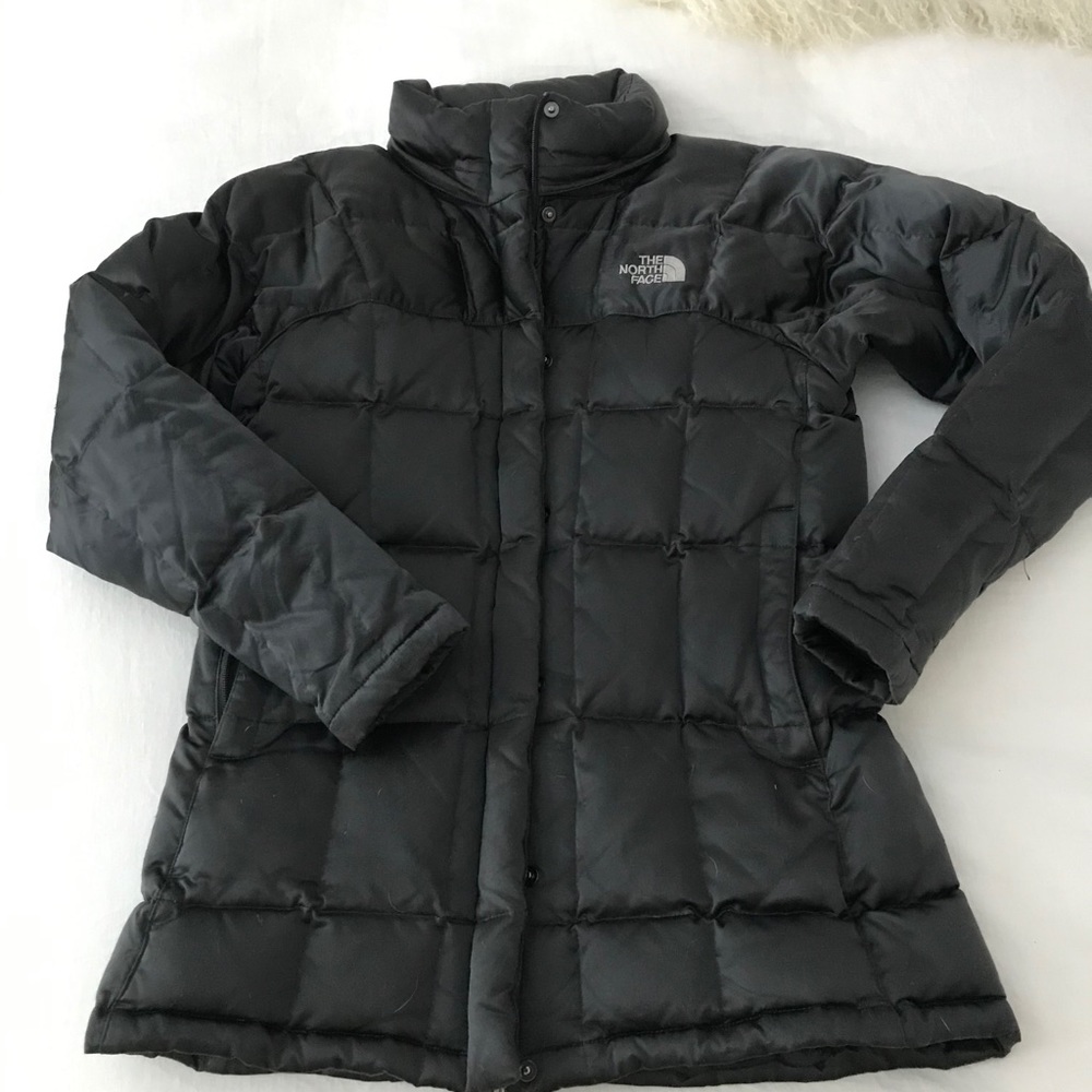 The north face mid length puffer coat